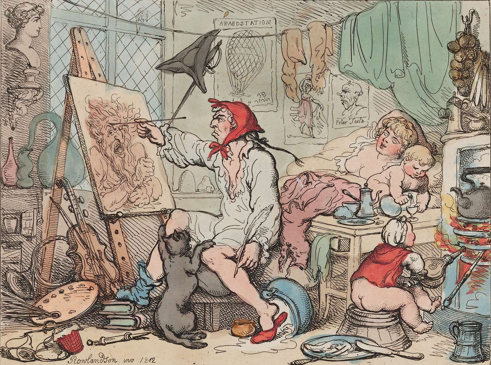 Rowlandson T -1812- The Genius' Room jigsaw puzzle online