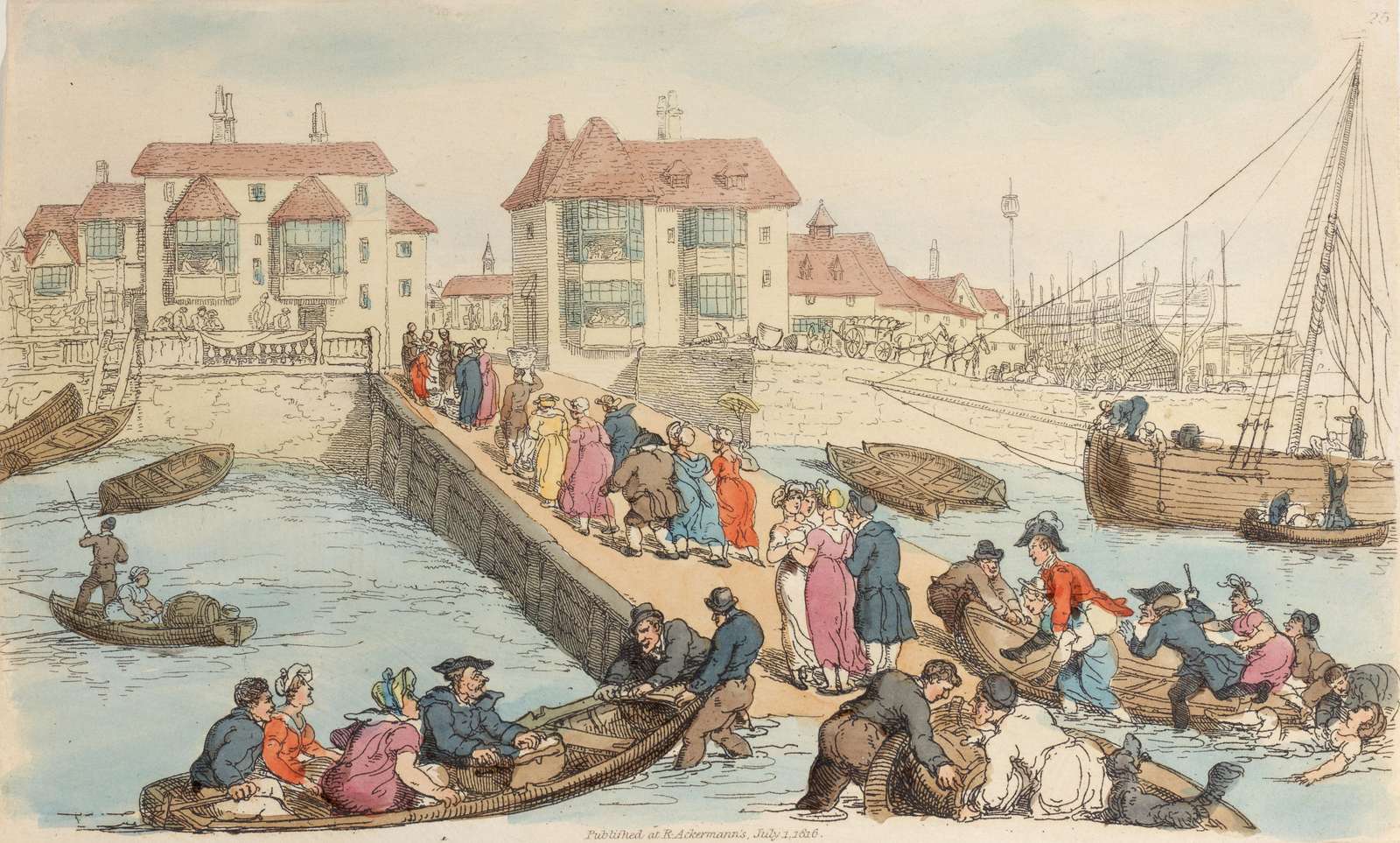 Rowlandson T -1816- A landing site jigsaw puzzle online