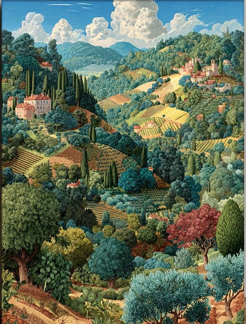 bergslandskap pussel på nätet