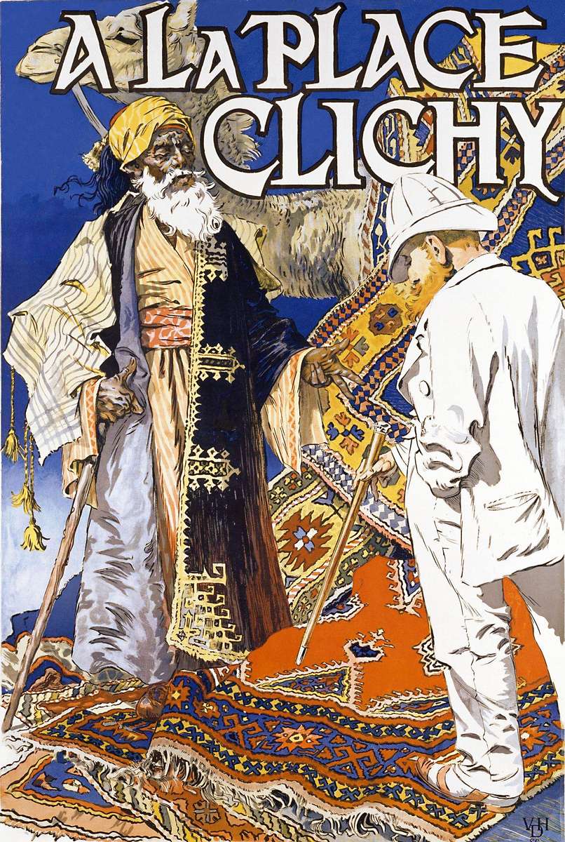 Pubblicità Tappeti orientali A la place Clichy - 1891 puzzle online