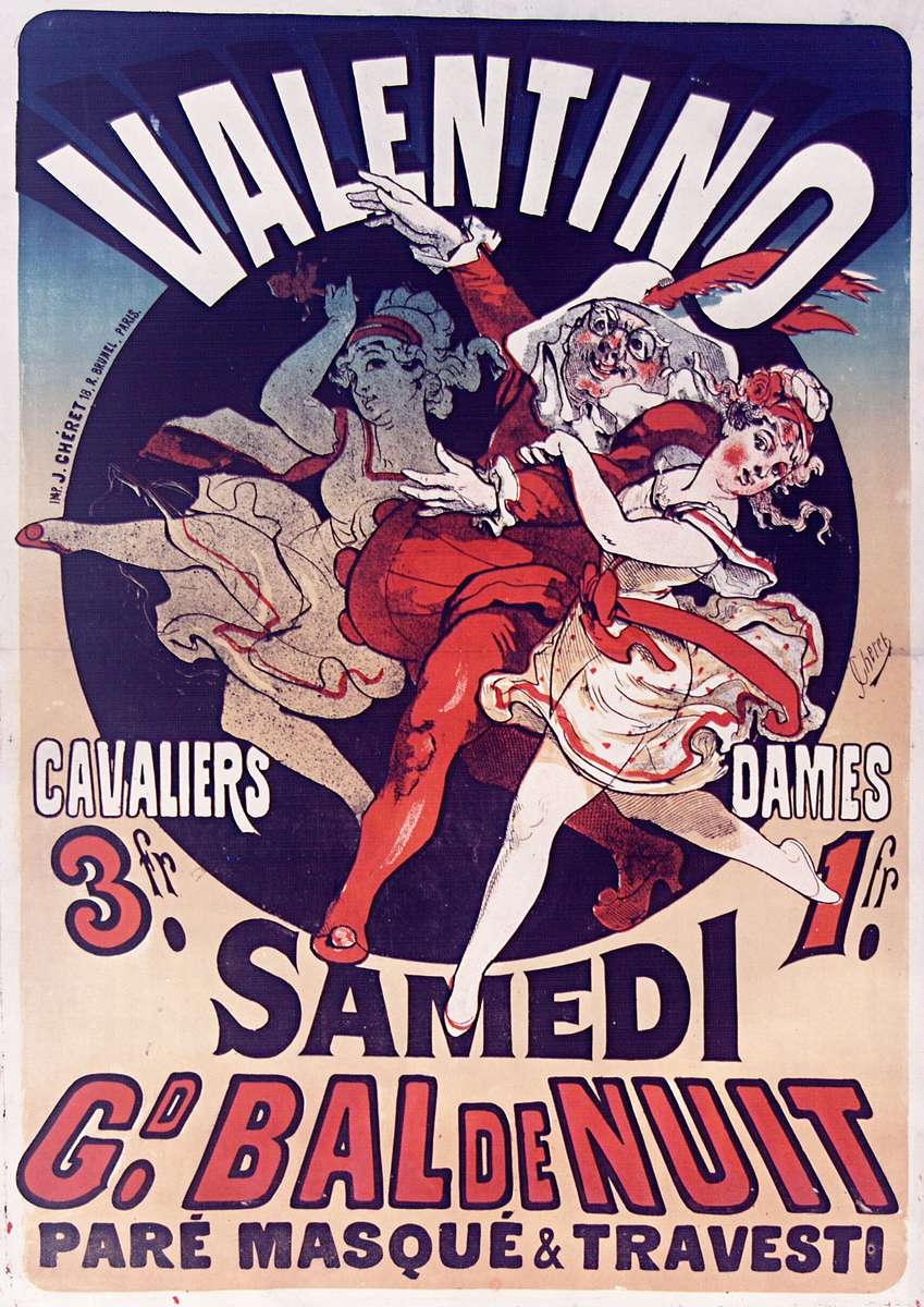 Chéret J -1875- Valentino - Gd. Bal de Nuit puzzle online