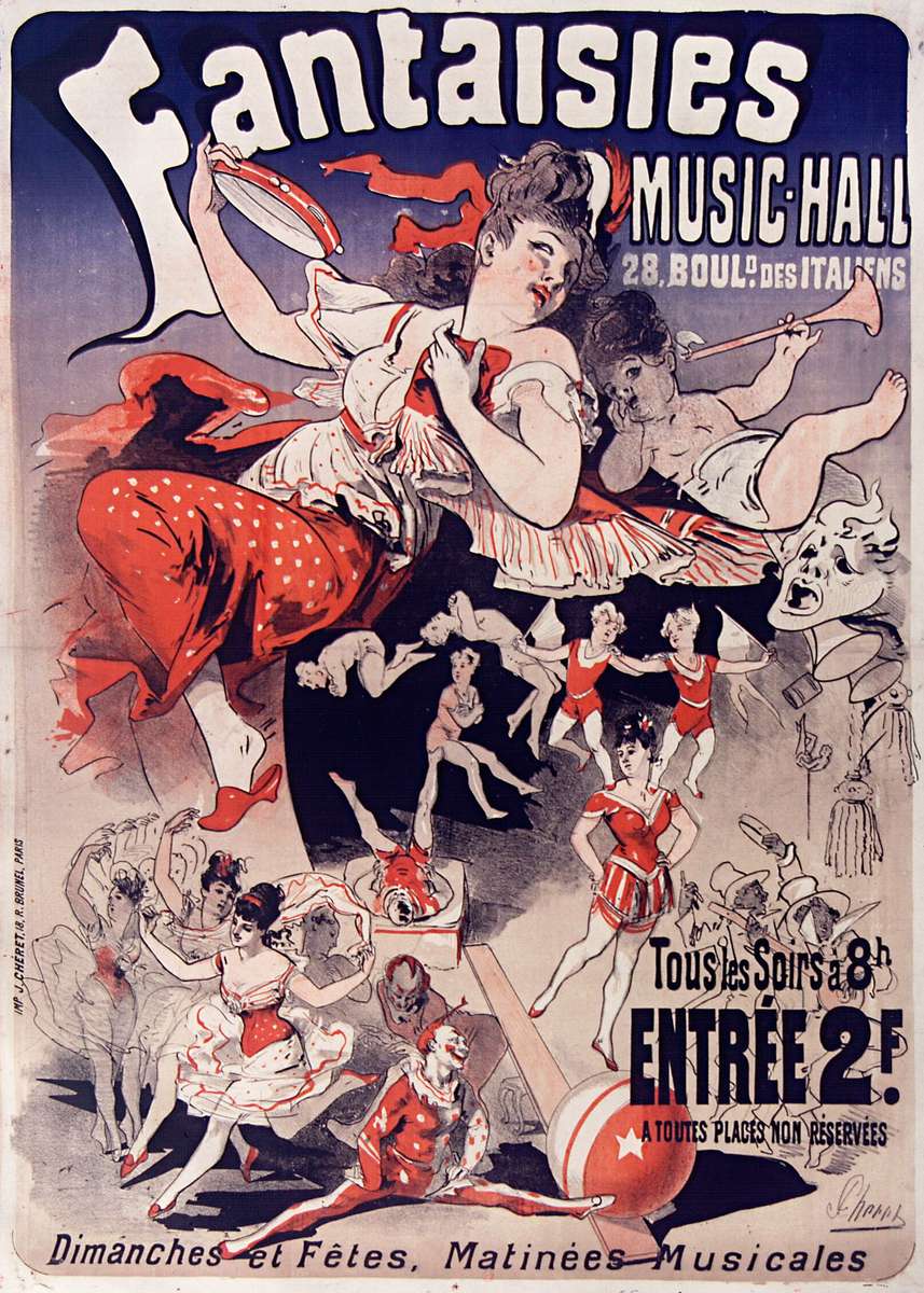 Chéret J -1876- Fantasie - Sala da concerto puzzle online