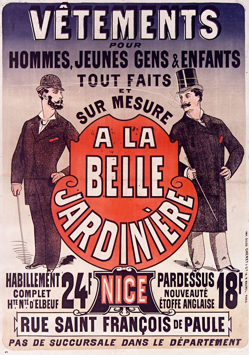 Chéret J -1878- A la belle Jardinière - Vétements puzzle online