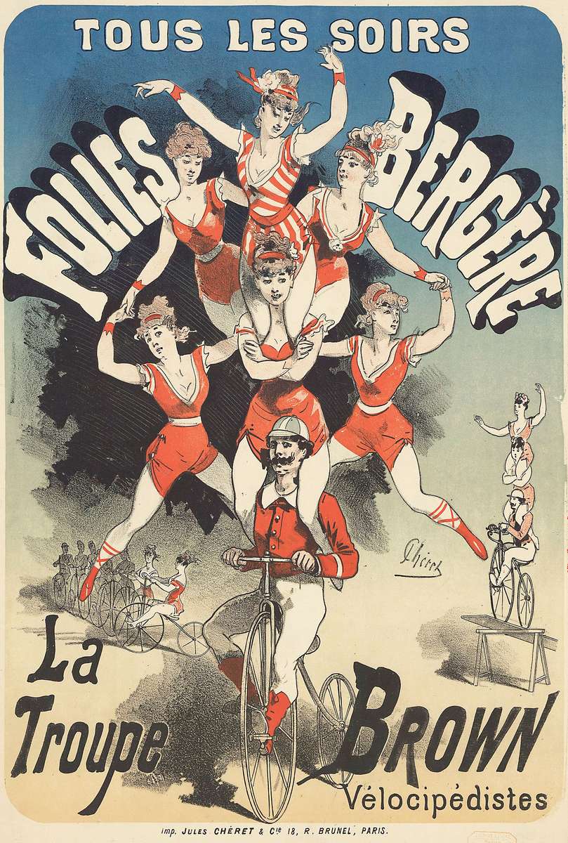 Chéret J -1878- Folies Bergère - La Troupe Brown puzzle online