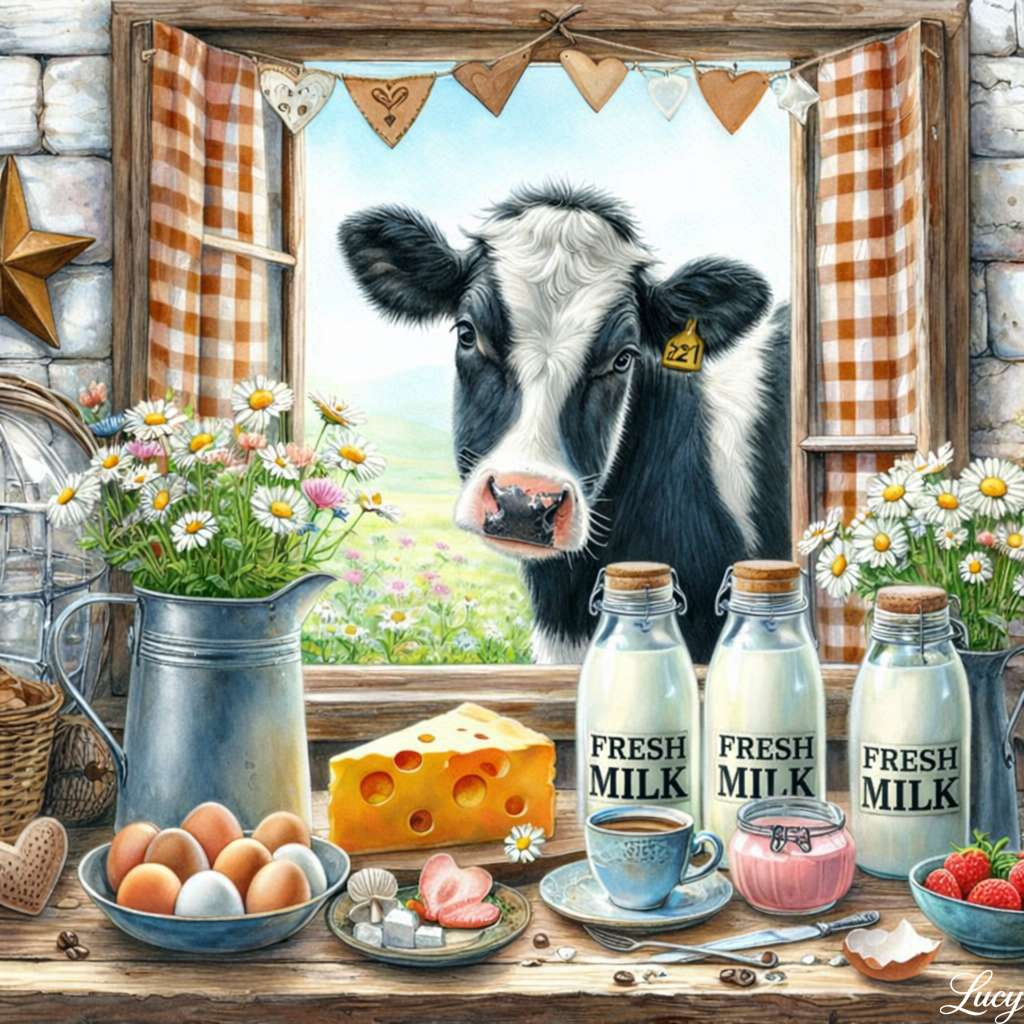 Farmhouse freshness through the window online puzzle
