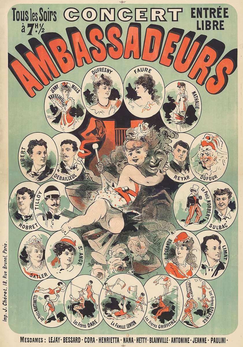 Chéret J -1881- Concert Ambassadeurs jigsaw puzzle online