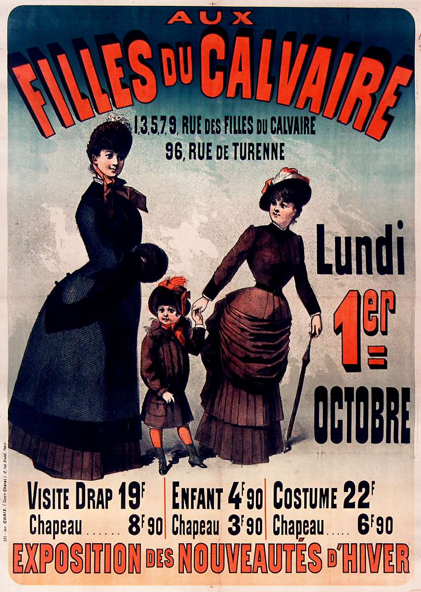 Chéret J -1885- Aux Filles du Calvaire online puzzle