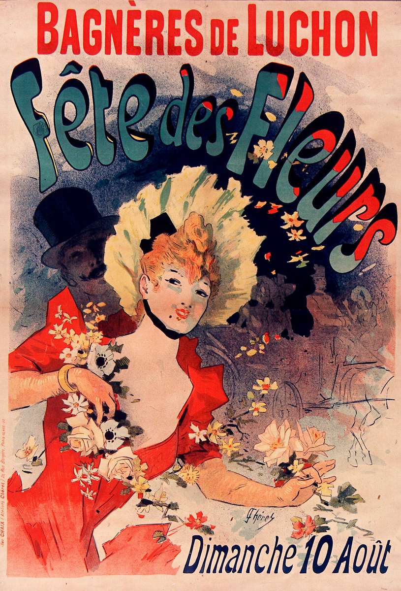 Chéret J-1890-Bagnères de Luchon - Fete des Fleurs puzzle online