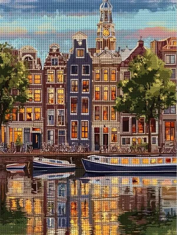 oraș pe canal - Amsterdam jigsaw puzzle online
