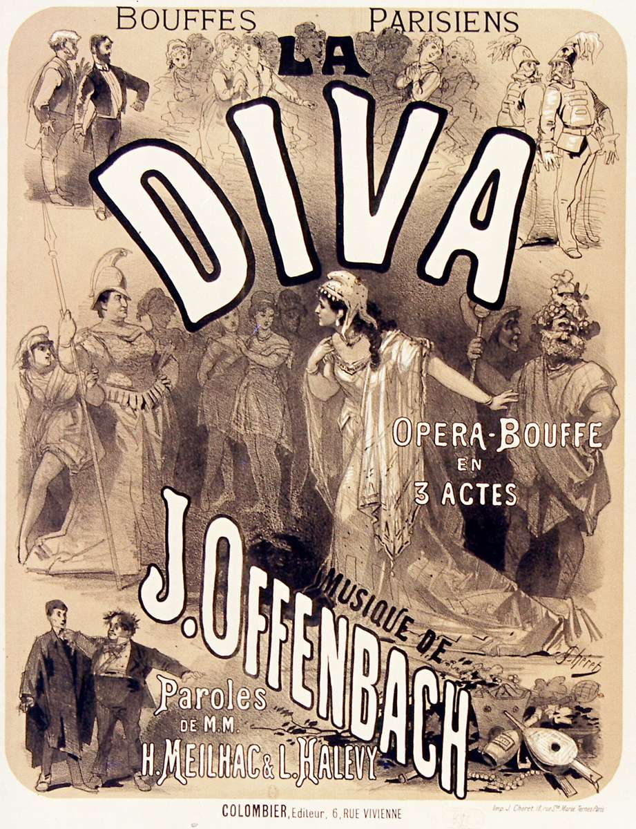 Chéret J -1868- Bouffes Parisiens - Diva, Offenbach puzzle online