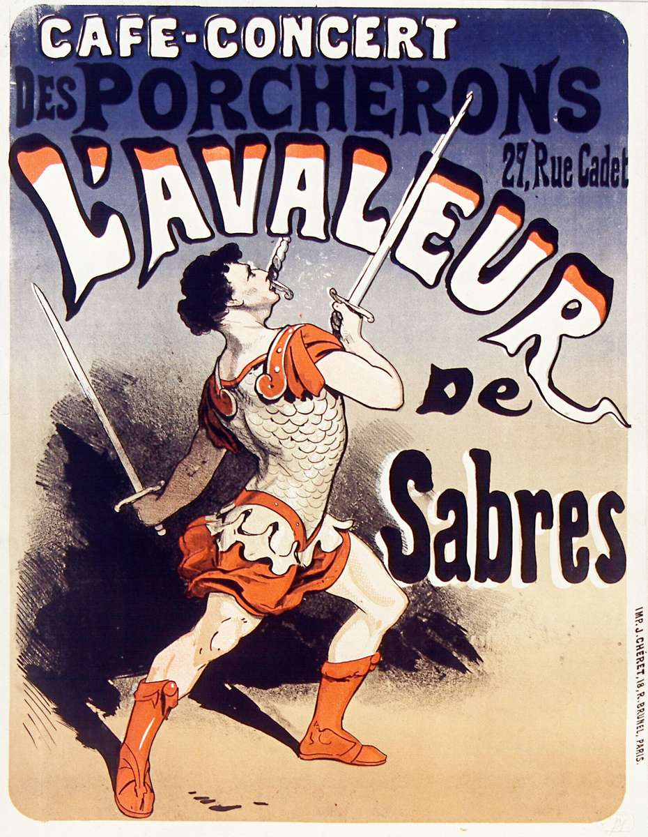 Chéret J -1876- Koncert kawiarniany - L'Avaleur de Sabre puzzle online