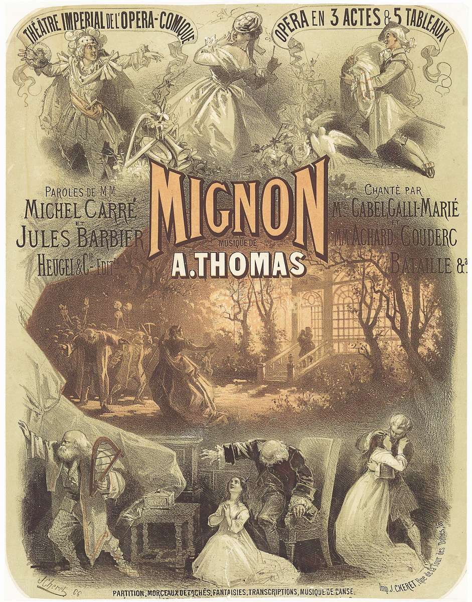 Chéret J -1866- Théatre Imperial - Mignon, A. Thomas online puzzle