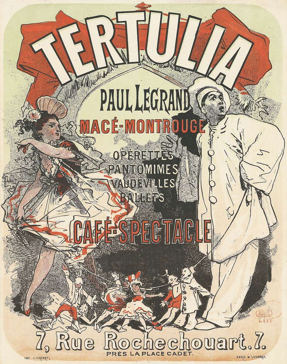 Chéret J -1871- Tertulia - Paul Legrand jigsaw puzzle online