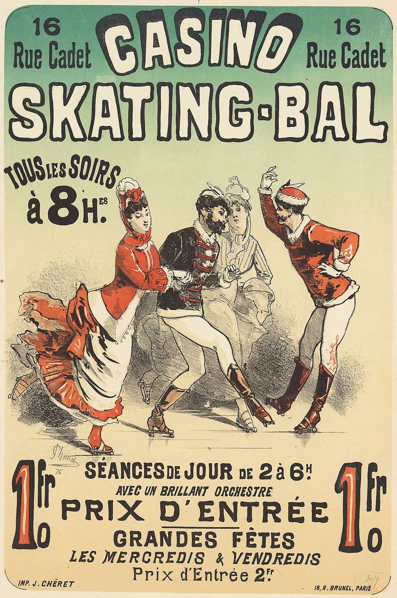 Chéret J -1876- Casino Skating Bal - Séances jigsaw puzzle online