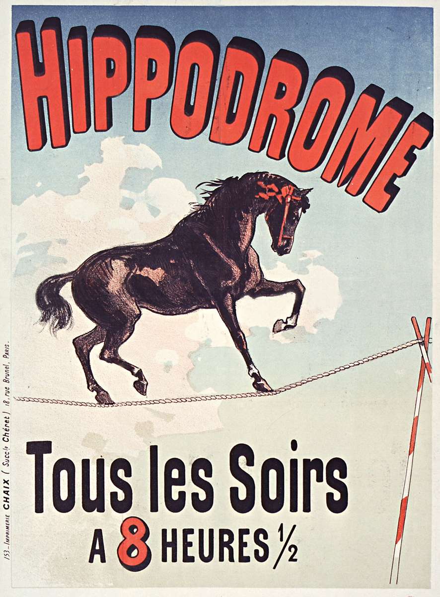 ChéretJ-1885- Hippodrome Tous les Soirs à 8 heures puzzle en ligne