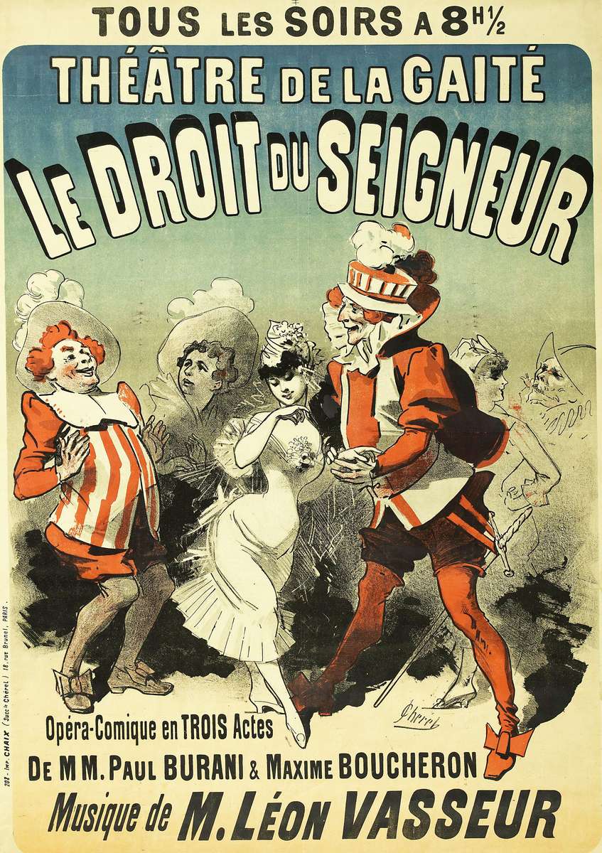 Chéret J -1884- Théatre Gaité - Le Droit du Seigneur pussel på nätet