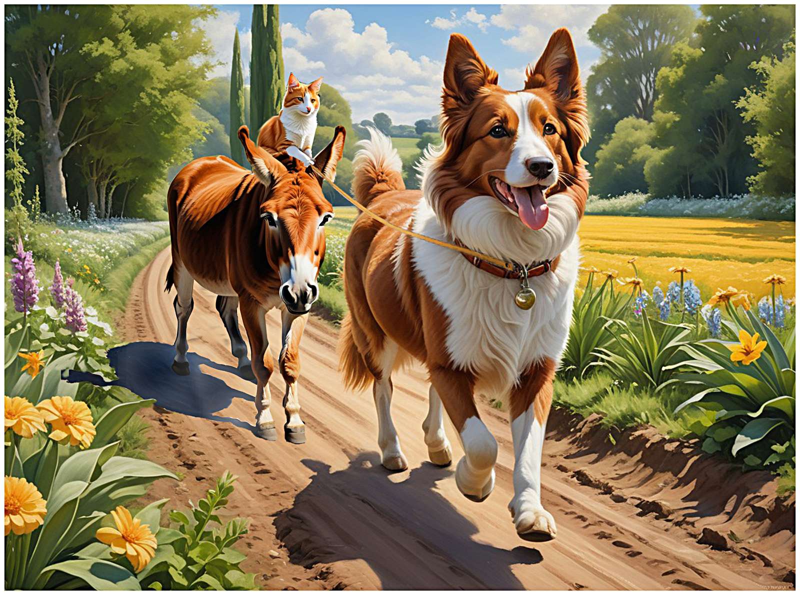 Walking the dog the easy way jigsaw puzzle online