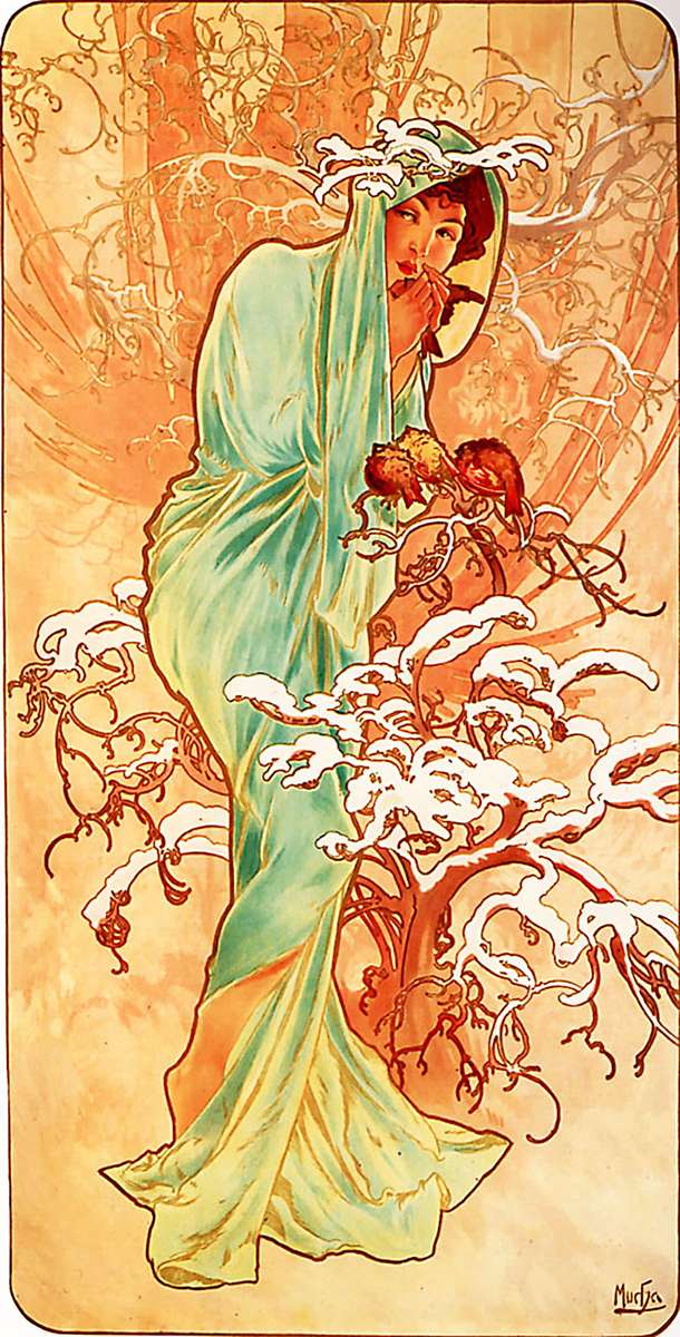 Mucha A -1896- Winter jigsaw puzzle online