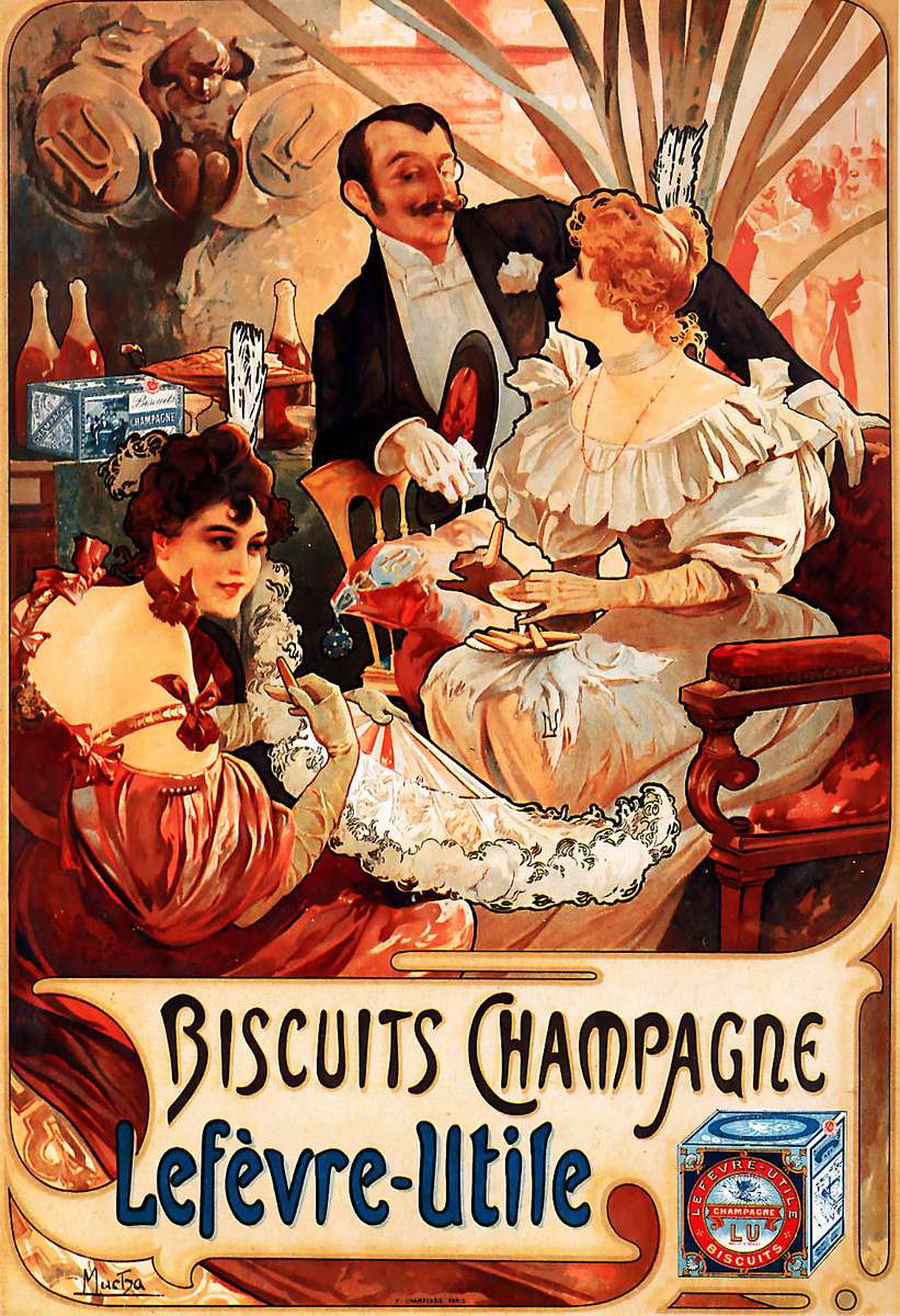 Mucha A -1896- Biscuits Lefèvre-Utile-2 jigsaw puzzle online