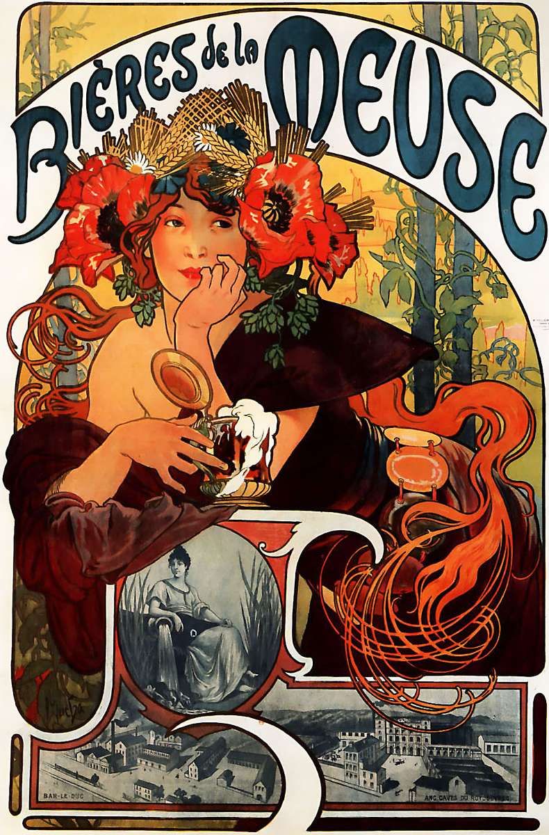 Mucha A -1897- Bières de la Meuse online puzzle
