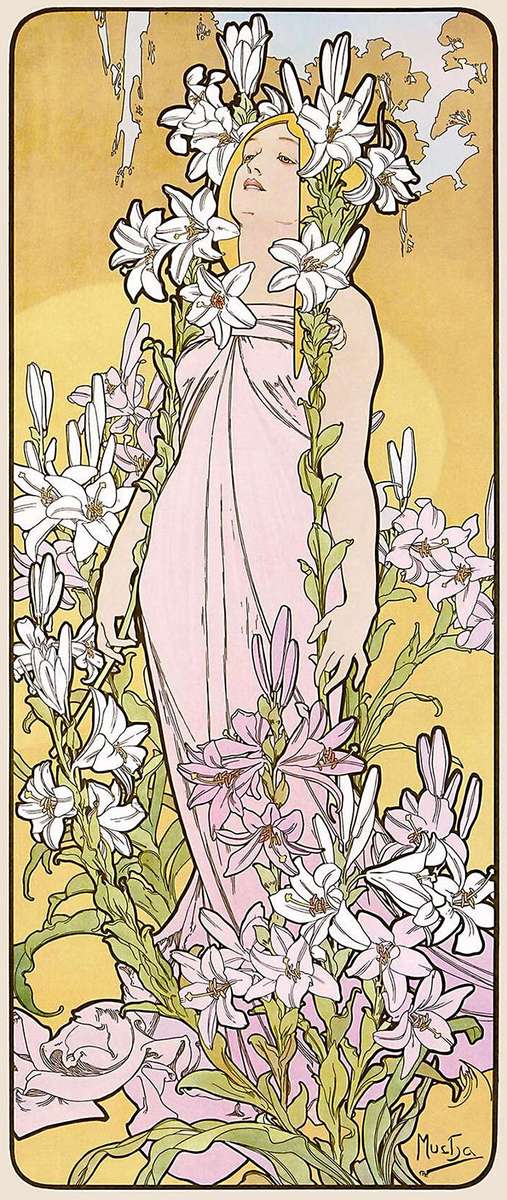 Mucha A -1898- Lily online puzzle