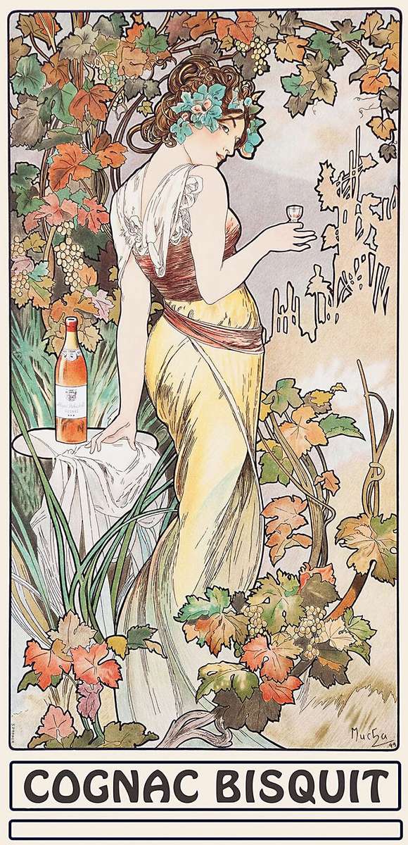 Mucha A -1899- Cognac Biscuit jigsaw puzzle online