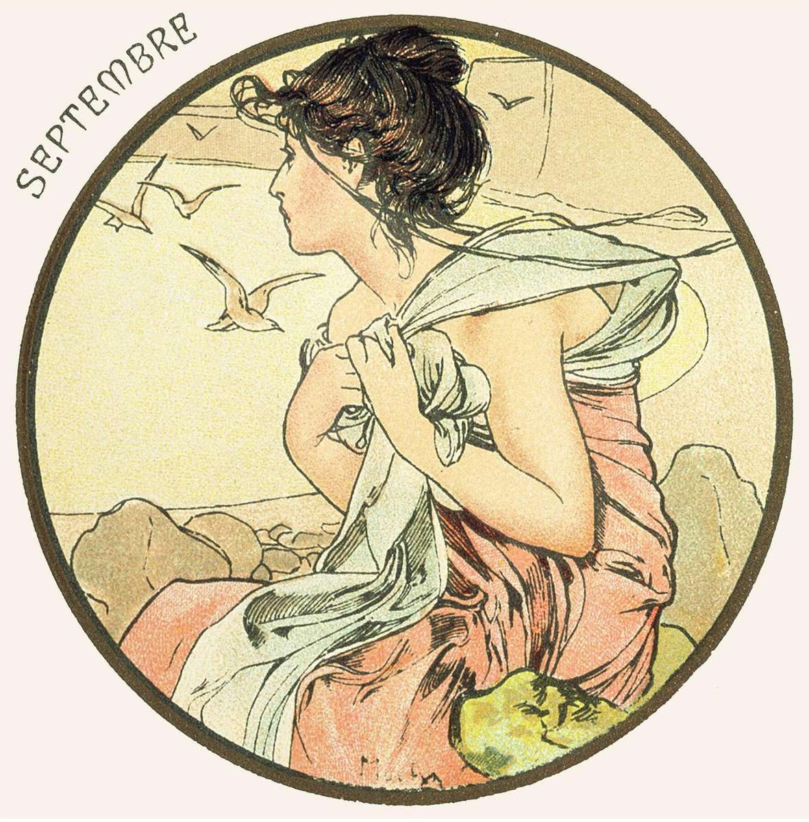 Mucha A -1899- Months - September jigsaw puzzle online