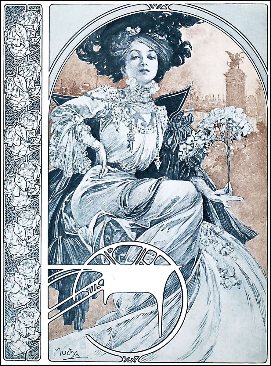 Mucha A -1901- Documents Decoratifs Online-Puzzle
