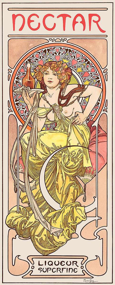 Mucha A -1902- Nectar Liqueur jigsaw puzzle online