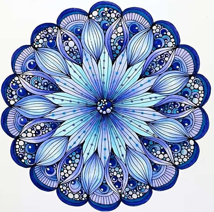 mandala blu puzzle online