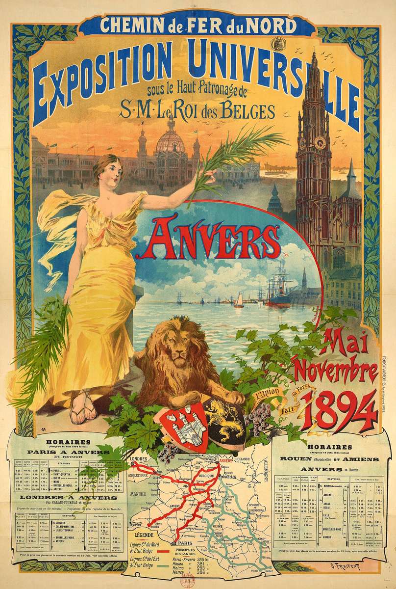 Fraipont G -1894- Exposition universale, Anvers Pussel online