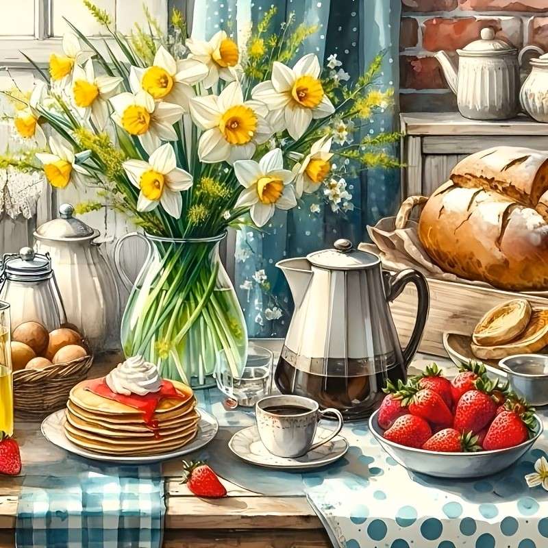 jarní snídaně online puzzle