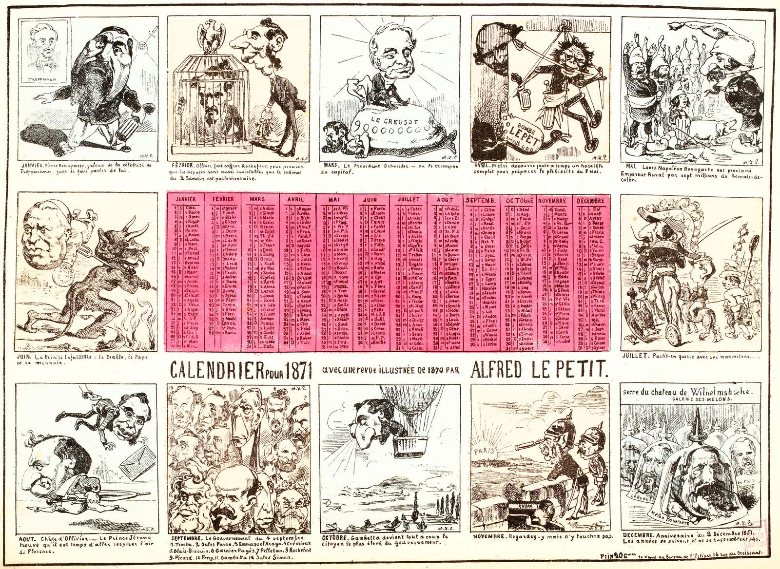 Levallois-Perret -1871- Calendrier pour 1871 pussel på nätet