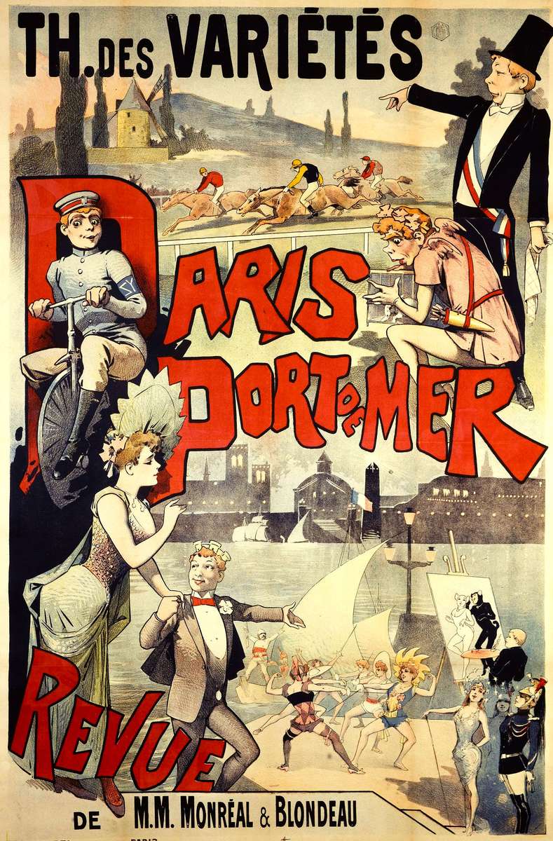 Parisrevy -1891- Paris Port de Mer pussel på nätet