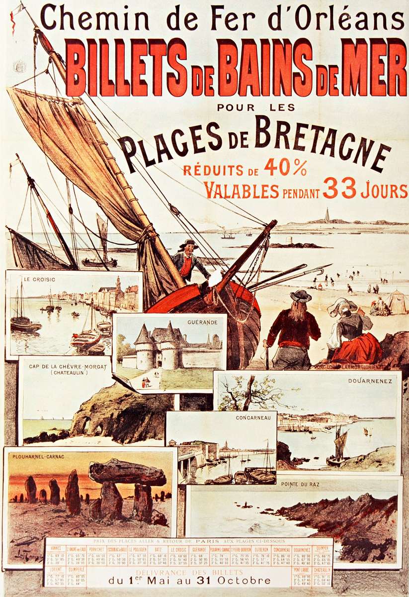 Tauzien L -1895- Plages de Bretagne pussel på nätet