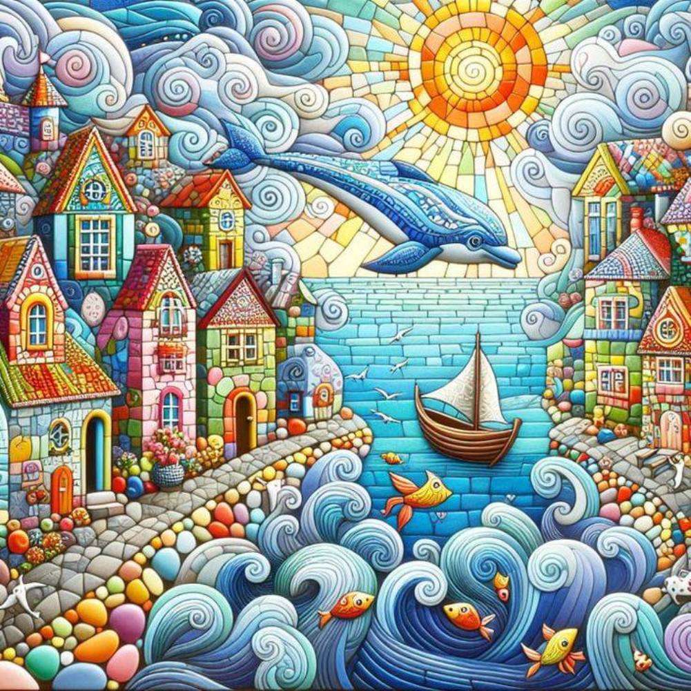 Blauwe rivier online puzzle