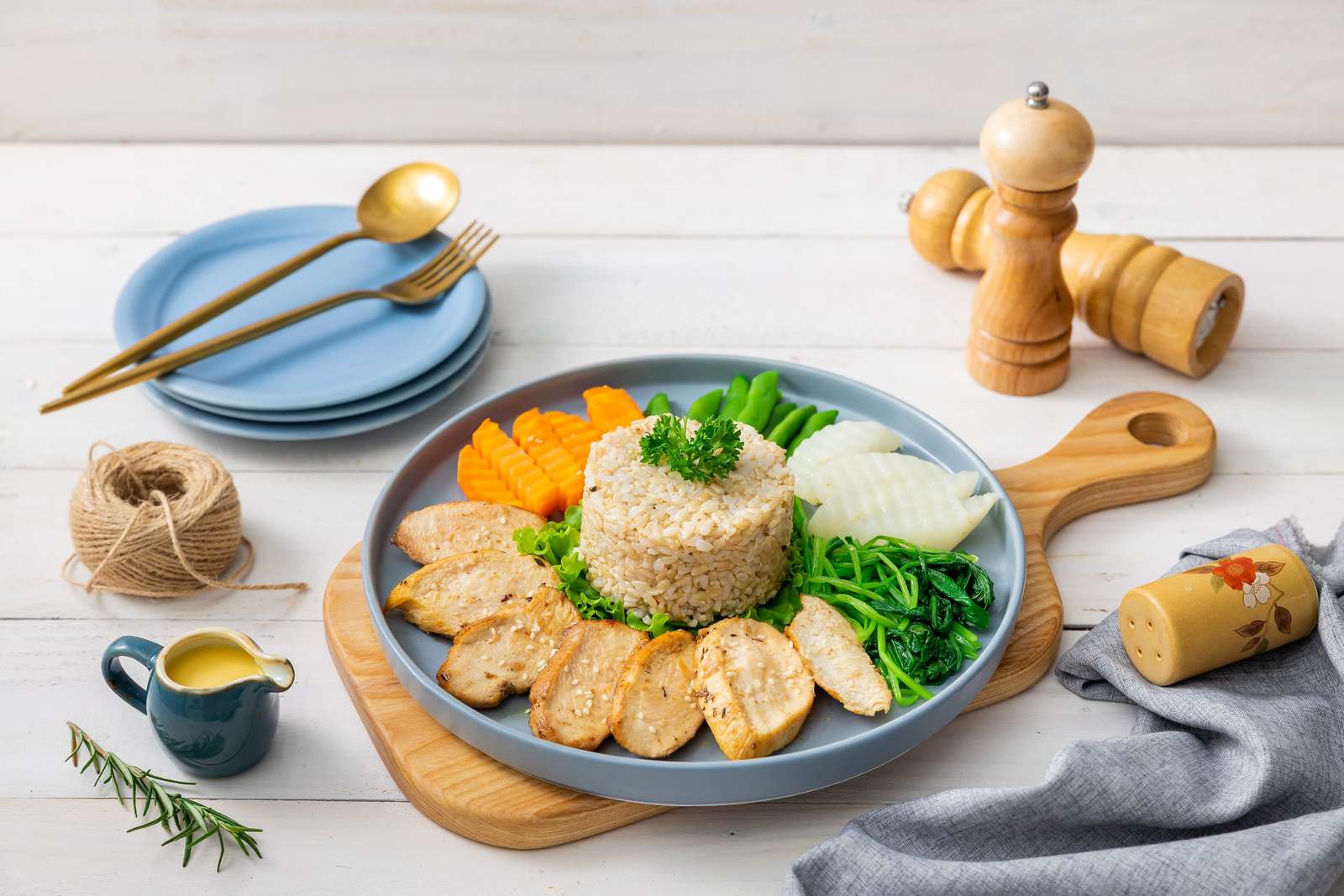 Brown rice with chicken online puzzle
