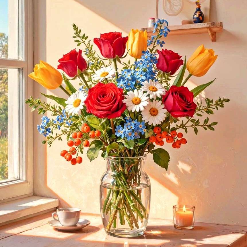 Raggi del sole puzzle online