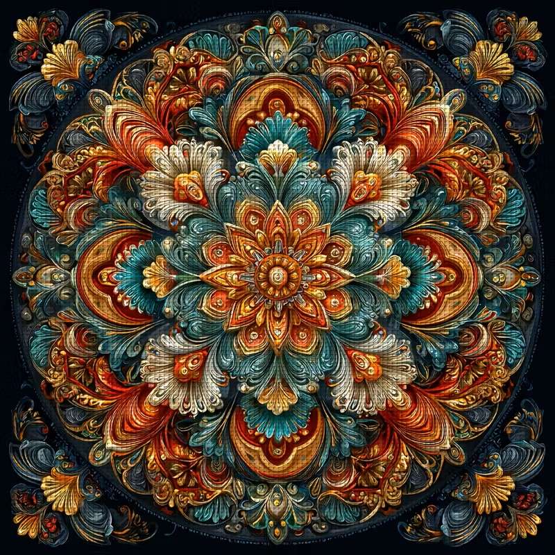 mandala floreale puzzle online