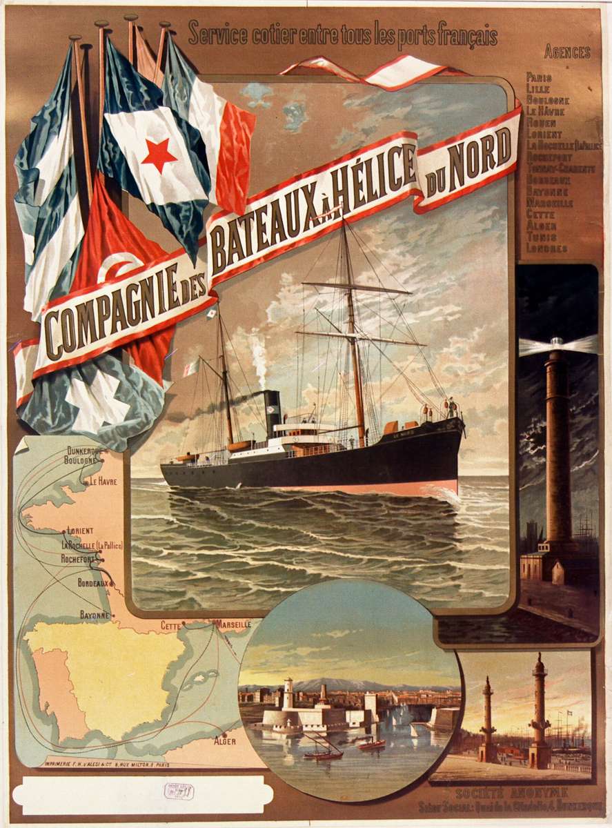 d'Alesi -1891- Compagnie des Bateaux à Hélice jigsaw puzzle online