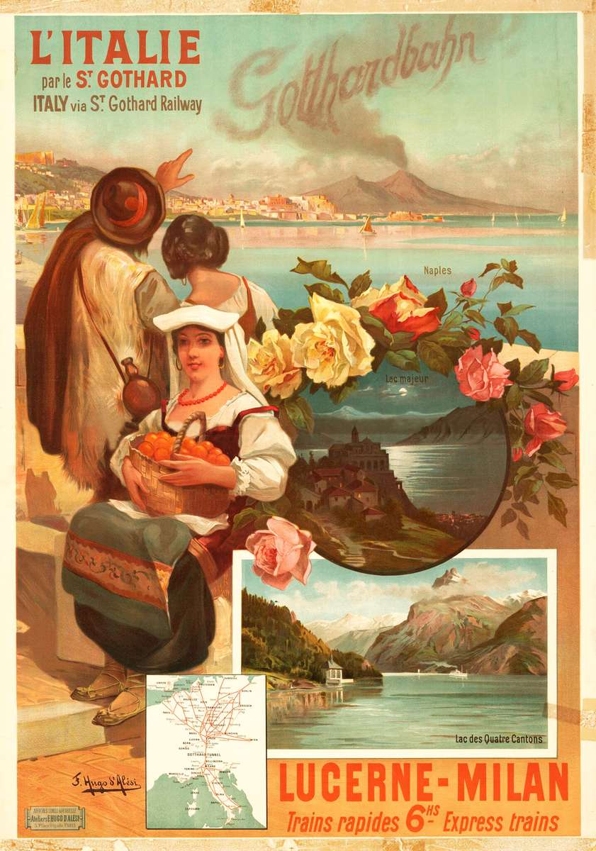 d'Alesi -1892- Gotthard Railway - L'Italie online puzzle