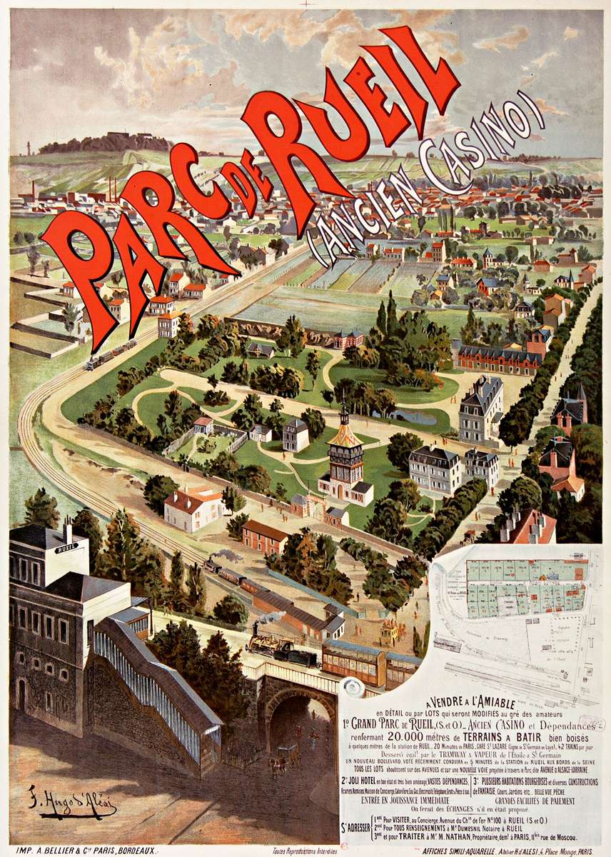 d'Alesi -1893- Parc de Rueil for sale online puzzle