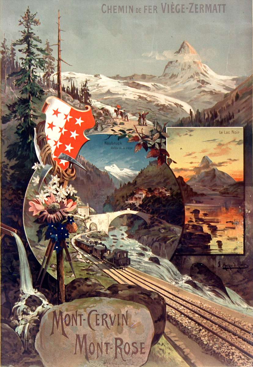 d'Alesi -1894- Mont Cervin Mont Rose online puzzle