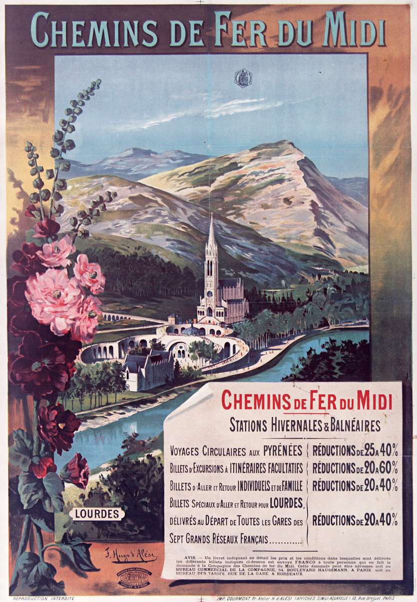 d'Alesi -1896- Lourdes Puzzlespiel online