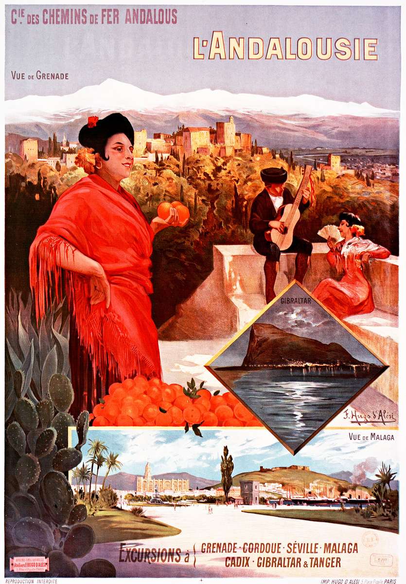 d'Alesi -1904- L' Andalousie Online-Puzzle