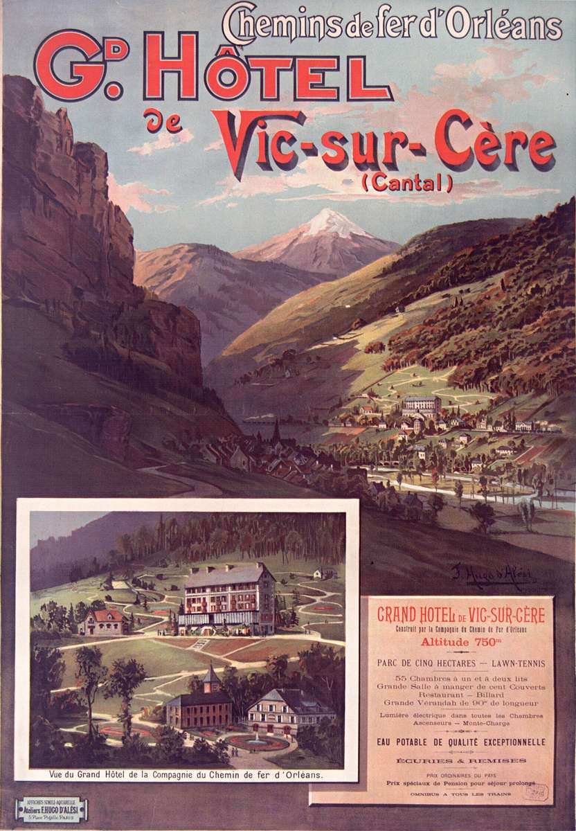 d'Alesi -1898- Gd Hôtel de Vic-sur-Cère puzzle online