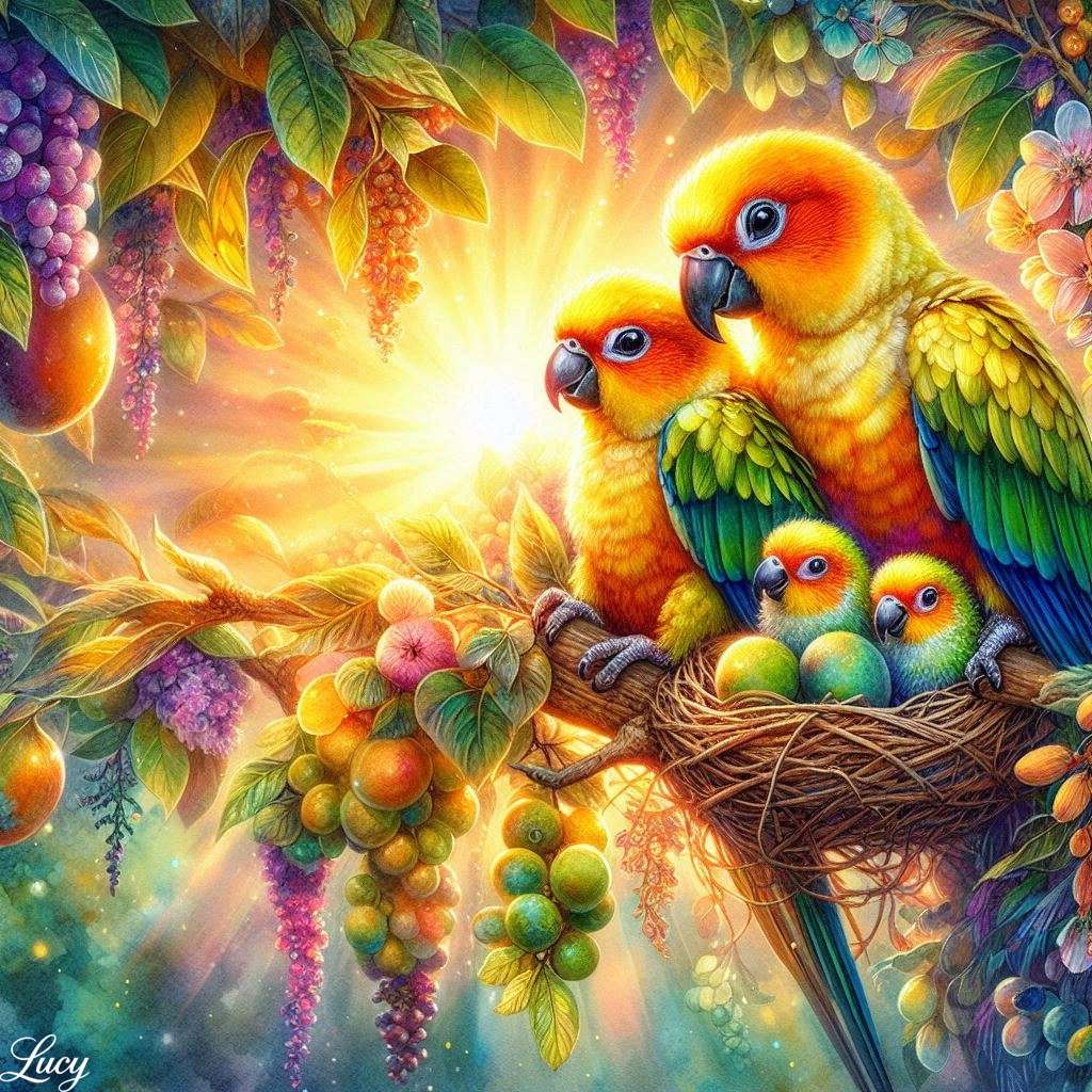 Skurrile tropische Paradieskulisse Puzzlespiel online