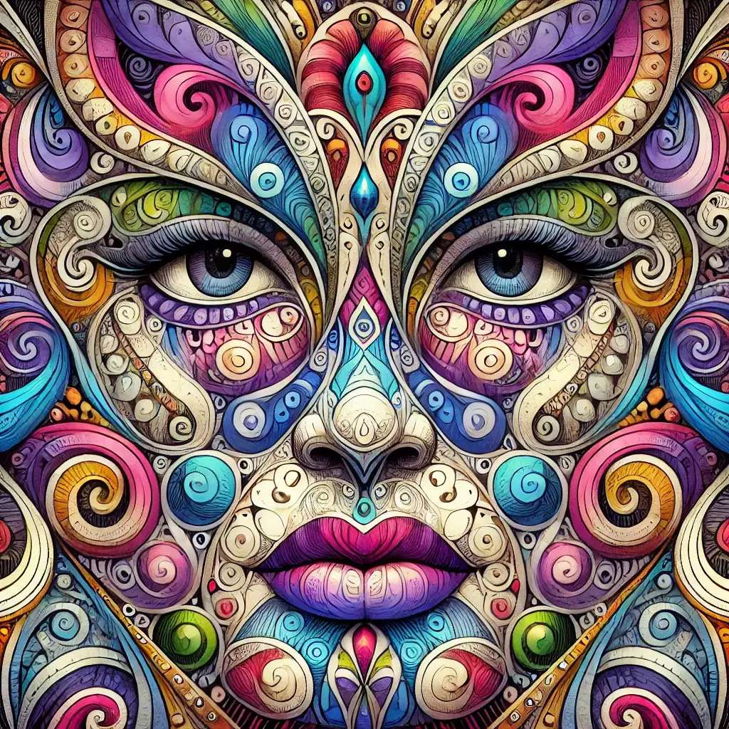 Portrait psychédélique puzzle en ligne