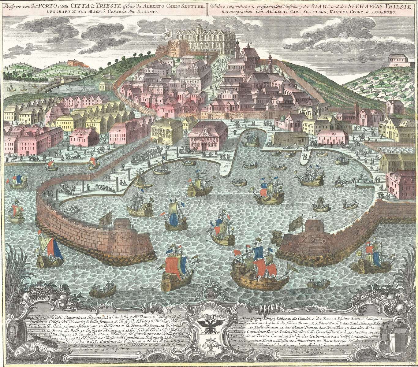 Lotter TC -1757- Prospetto del porto di Trieste online puzzle