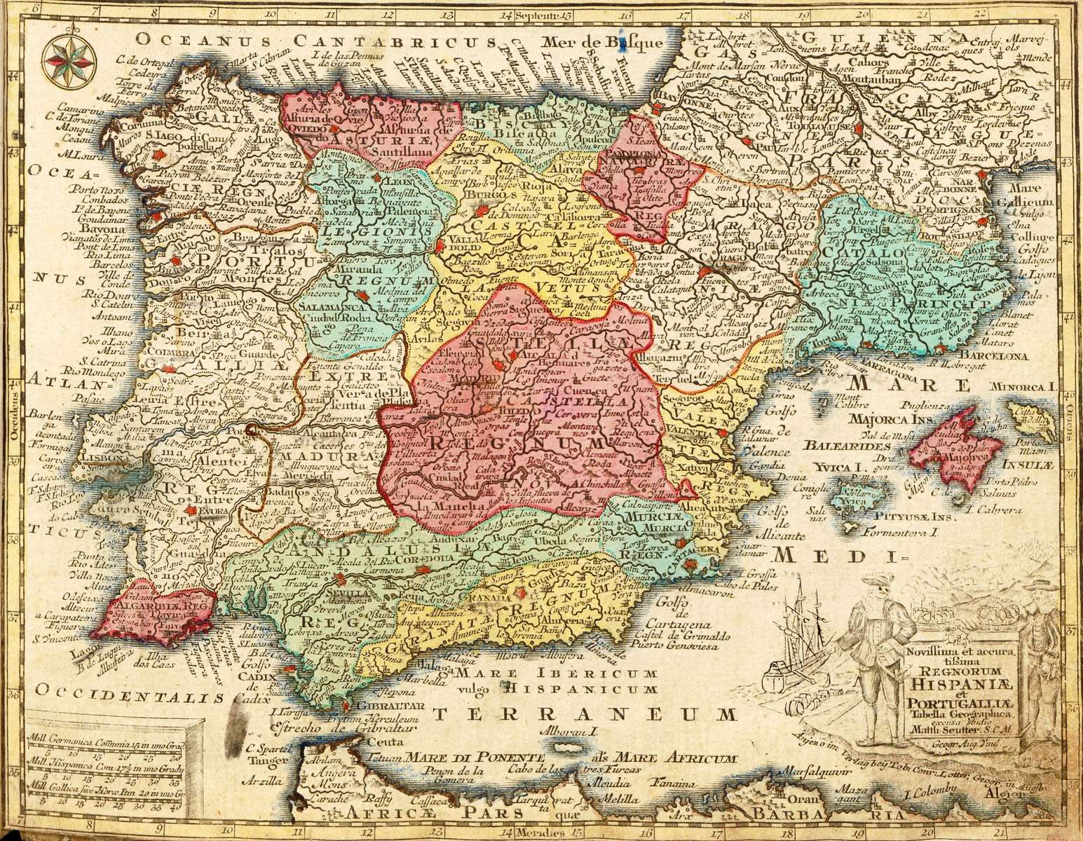 Lotter TC -approx. 1760- Regnorum Hispaniae et Portugal online puzzle